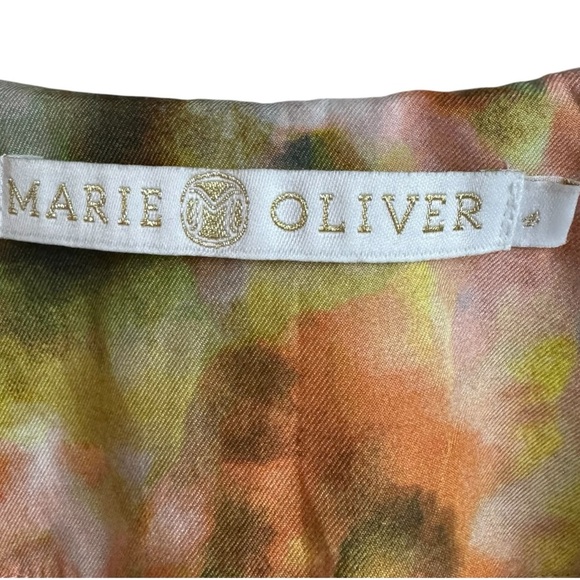 MARIE OLIVER Callie Silk Blend Mini Dress | Garden Yellow | Short Puff Sleeves 4 - Picture 4 of 7
